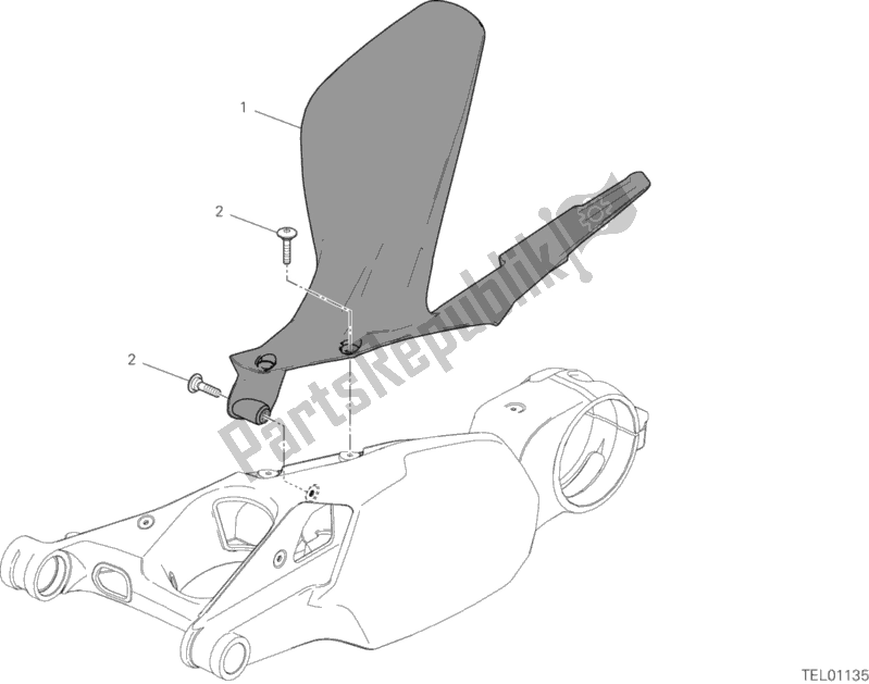 Toutes les pièces pour le Garde-boue Arrière du Ducati Superbike Panigale V4 S USA 1100 2019